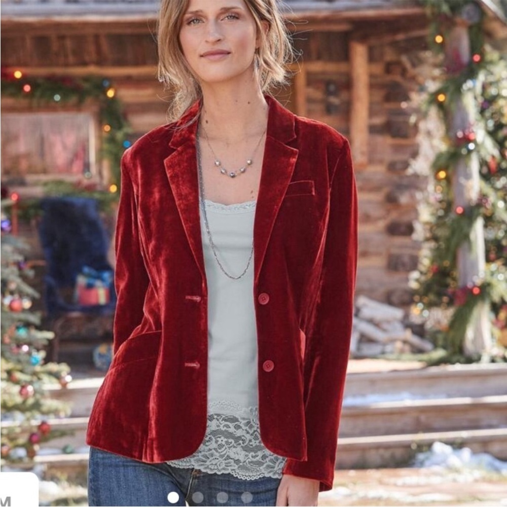 Sundance Sofia Velvet Blazer in Cinnabar NEW size 10